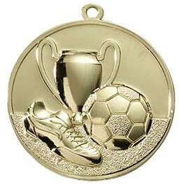 Fußballmedaille gold