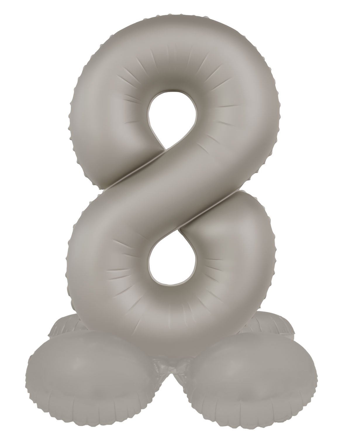 Produktbild von Stehende Zahlenluftballons Silber von 0 bis 9 - 41cm