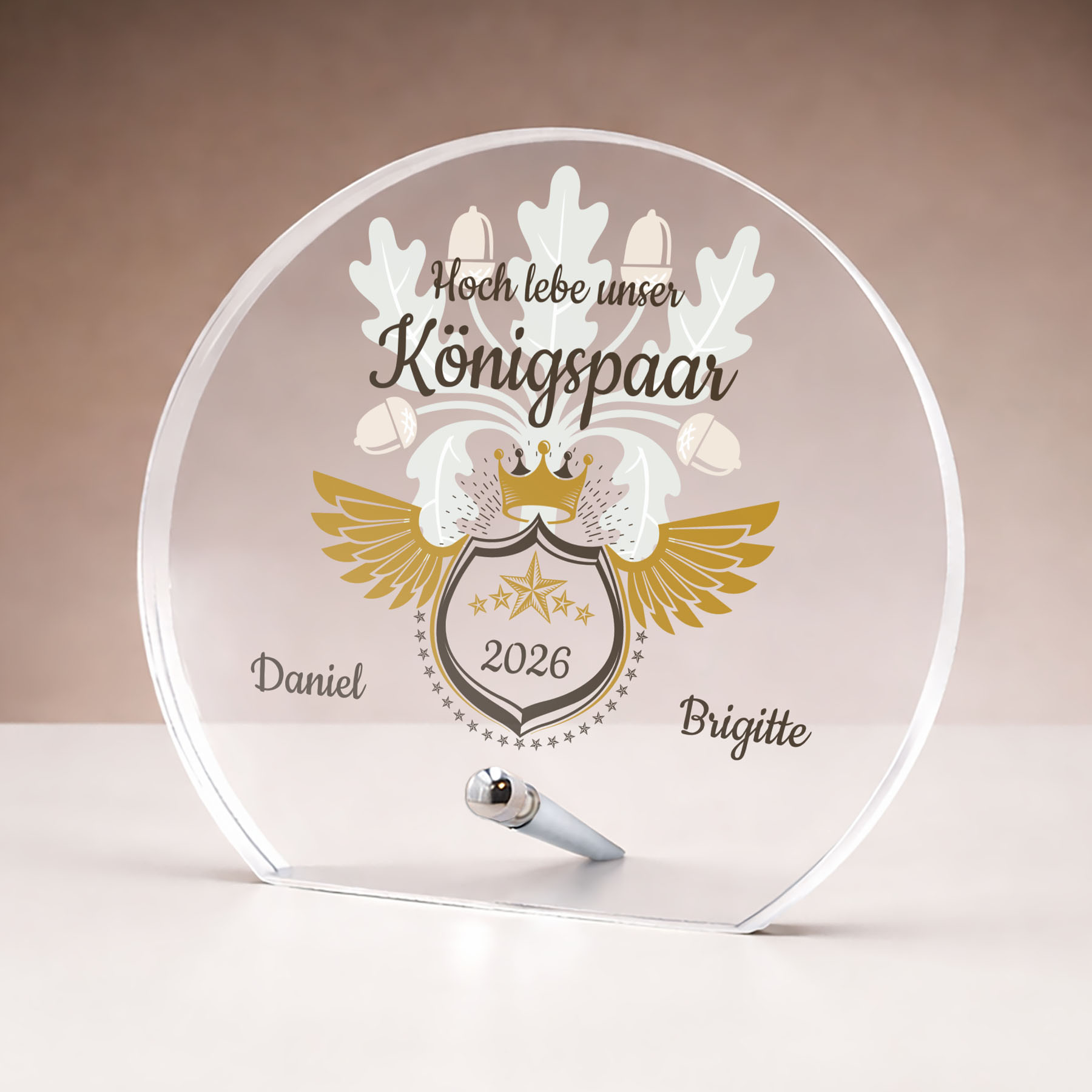 Produktbild von Glastrophäe „Unser Königspaar“