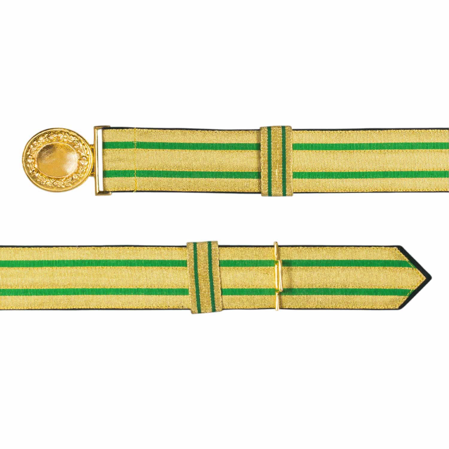Produktbild 2 von Feldbinde gold mit grünen Streifen (grün National)
