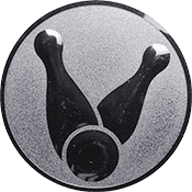 Emblem 25mm Bowling 1, silber