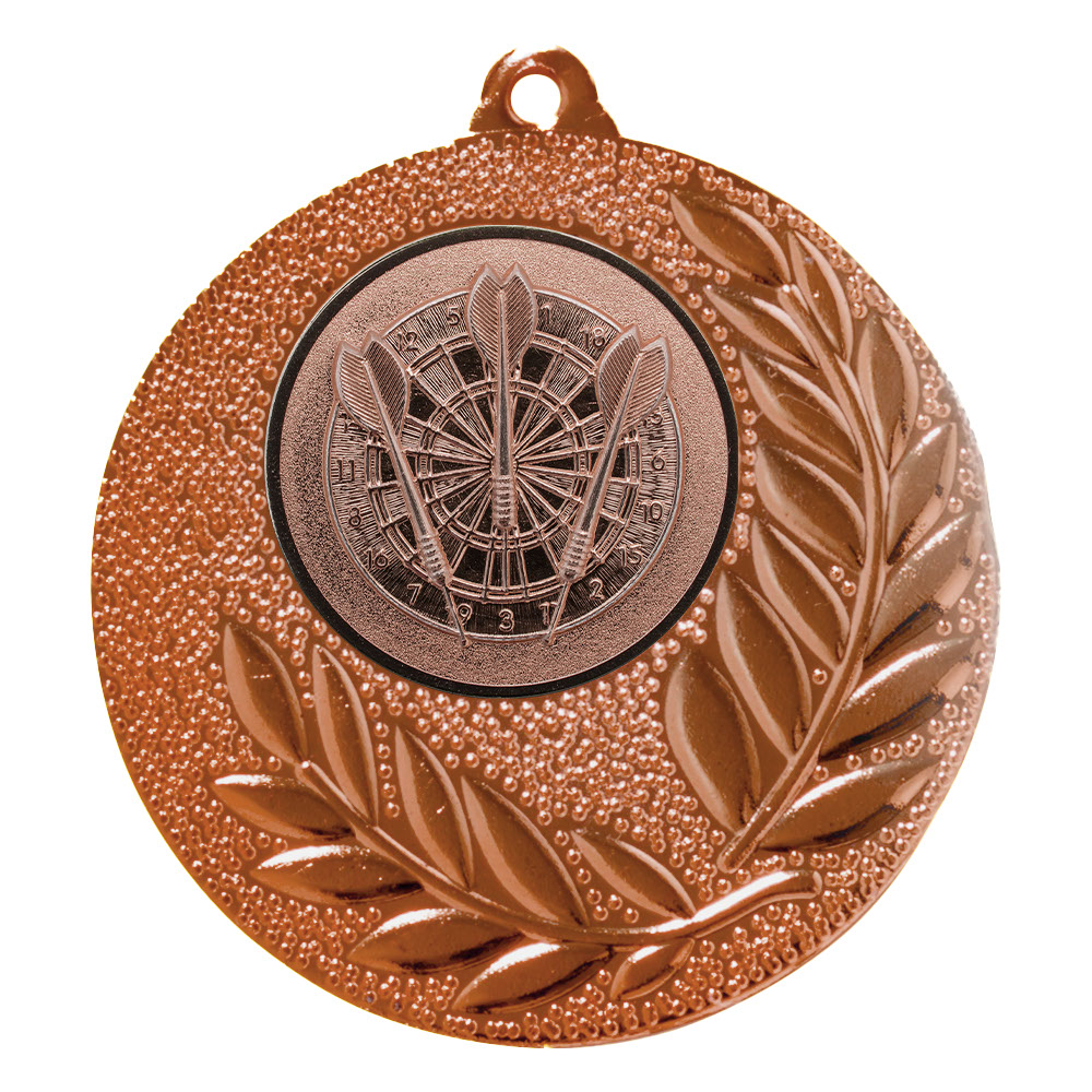 Produktbild von Dart-Medaille "Gladiolen" Ø 50 mm inkl. Kordel