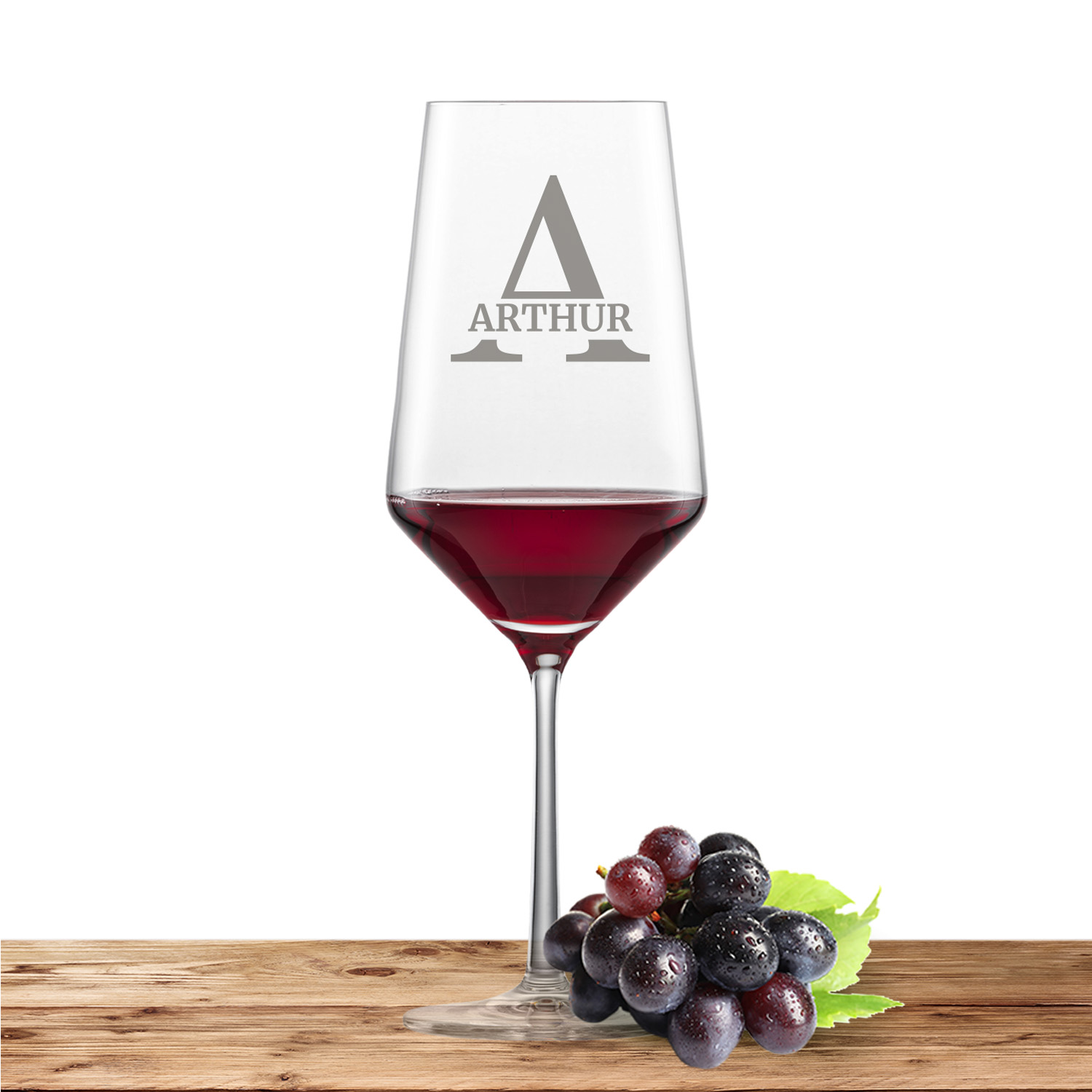 Produktbild von Zwiesel Glas Burgunderglas Rotweinglas PURE mit Namen oder Wunschtext graviert (Initiale)