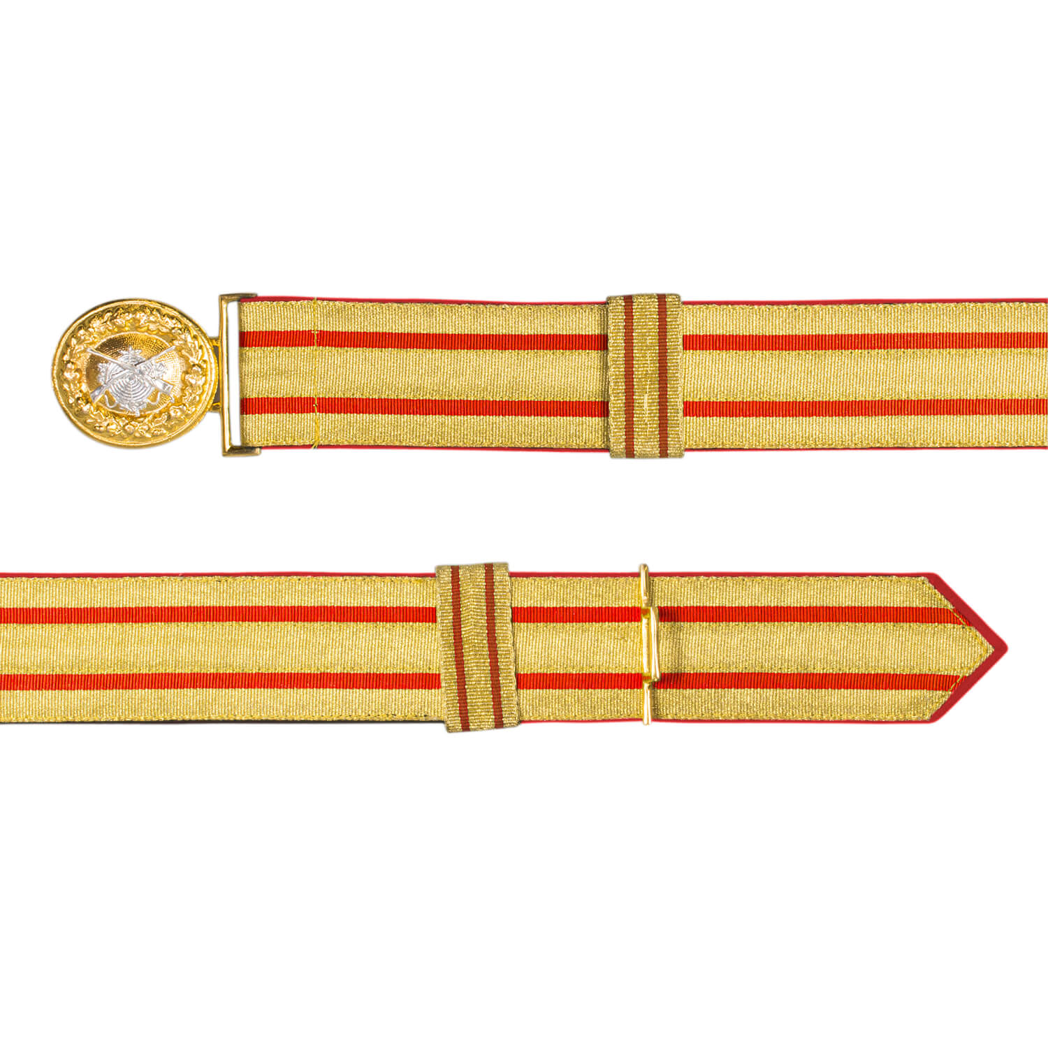 Produktbild 8 von Feldbinde gold mit roten Streifen (rot National)