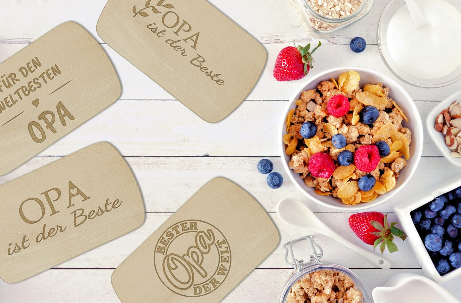 Produktbild 7 von Frühstücksbrettchen "Bester Opa" mit verschiedenen Motiven