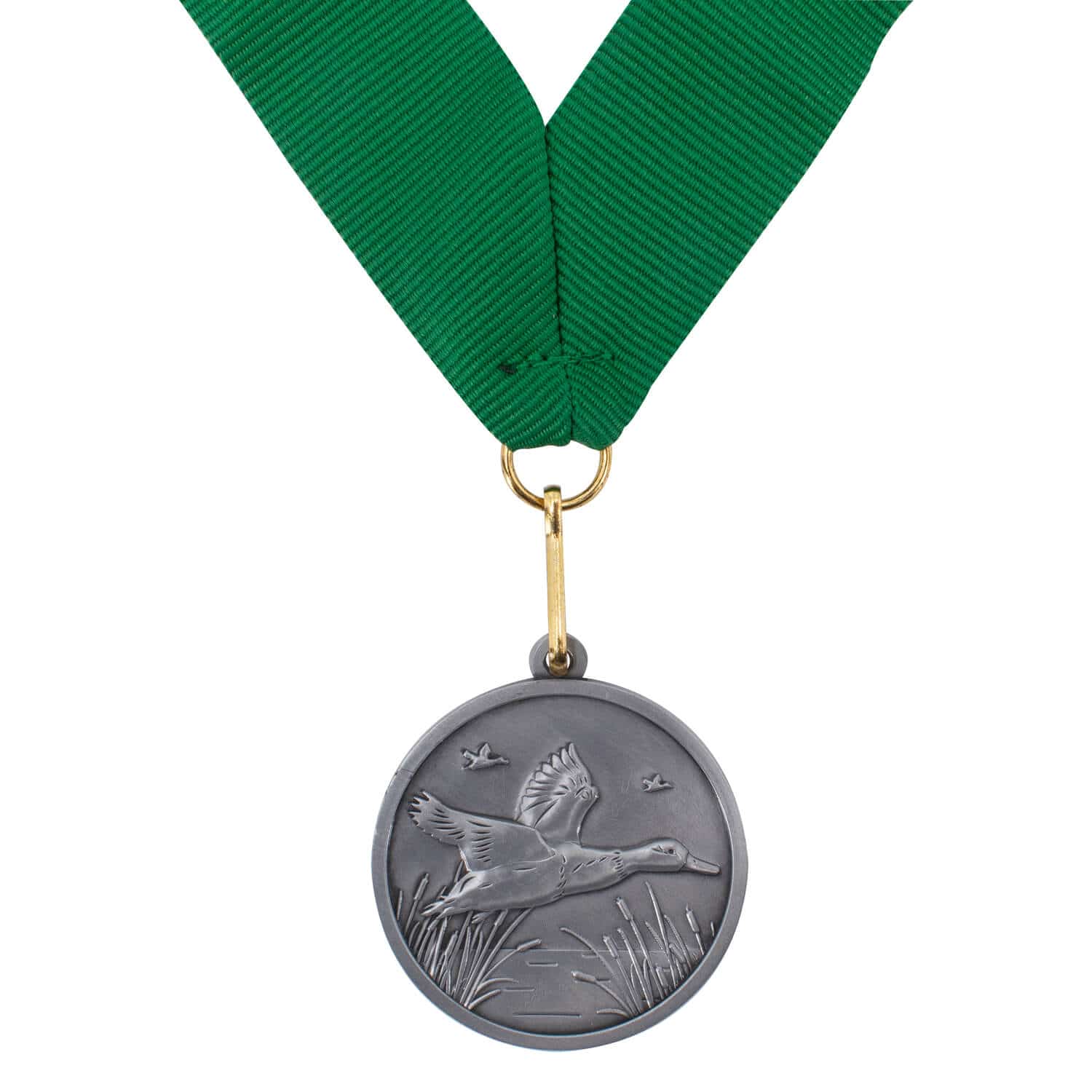 Jagdscheibe "Weidmann" mit Jagd-Medaillen und grünem Band