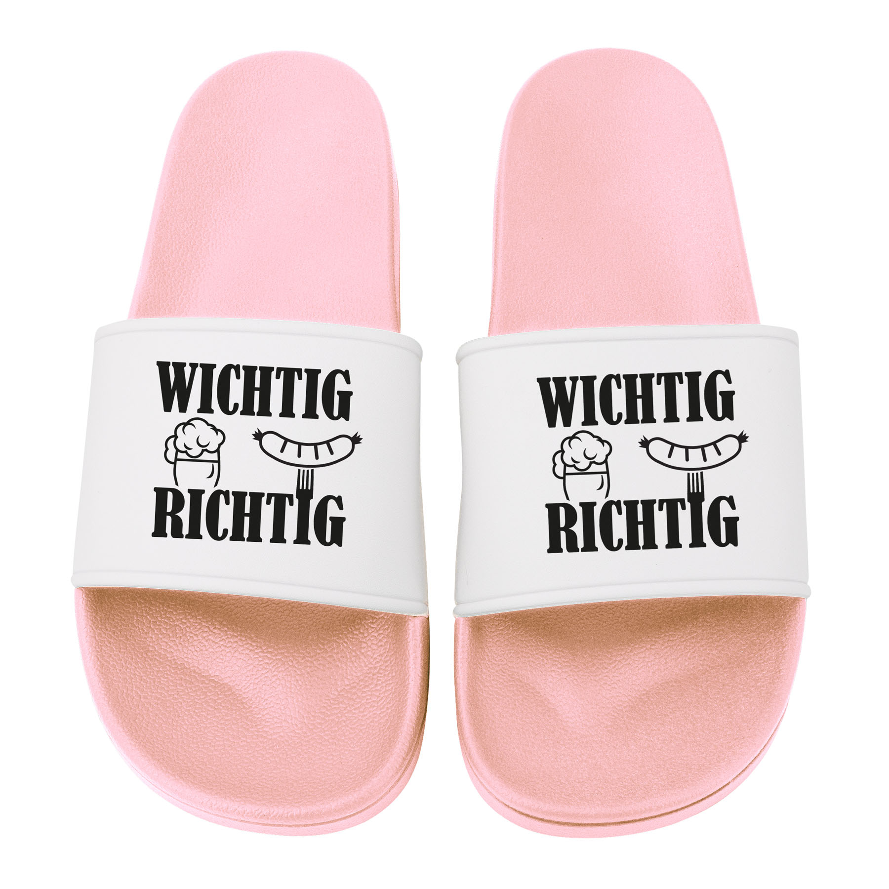 Produktbild 2 von Badelatschen und Weizenglas "Wichtig Richtig"