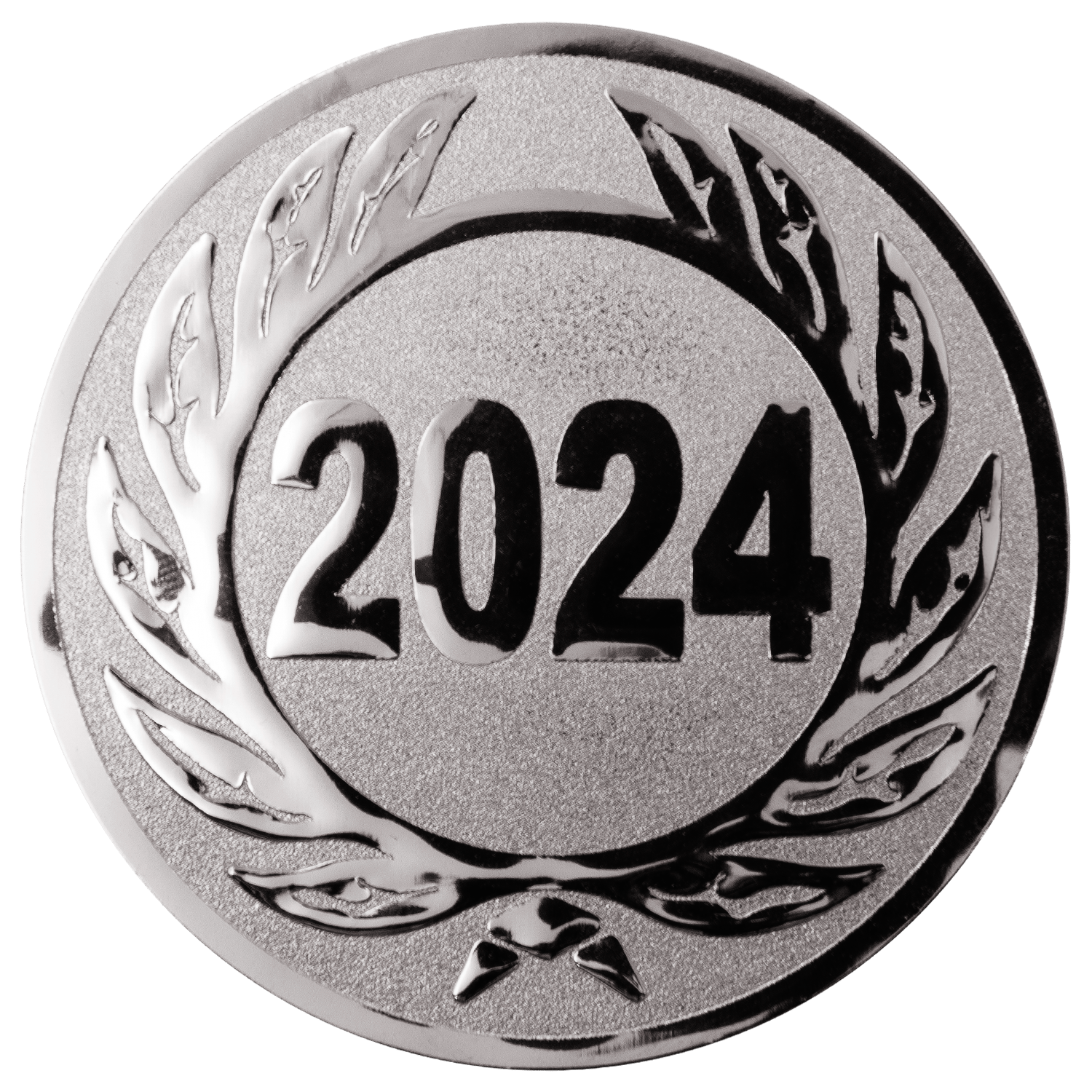 Emblem 50mm Jahreszahl 2024, silber