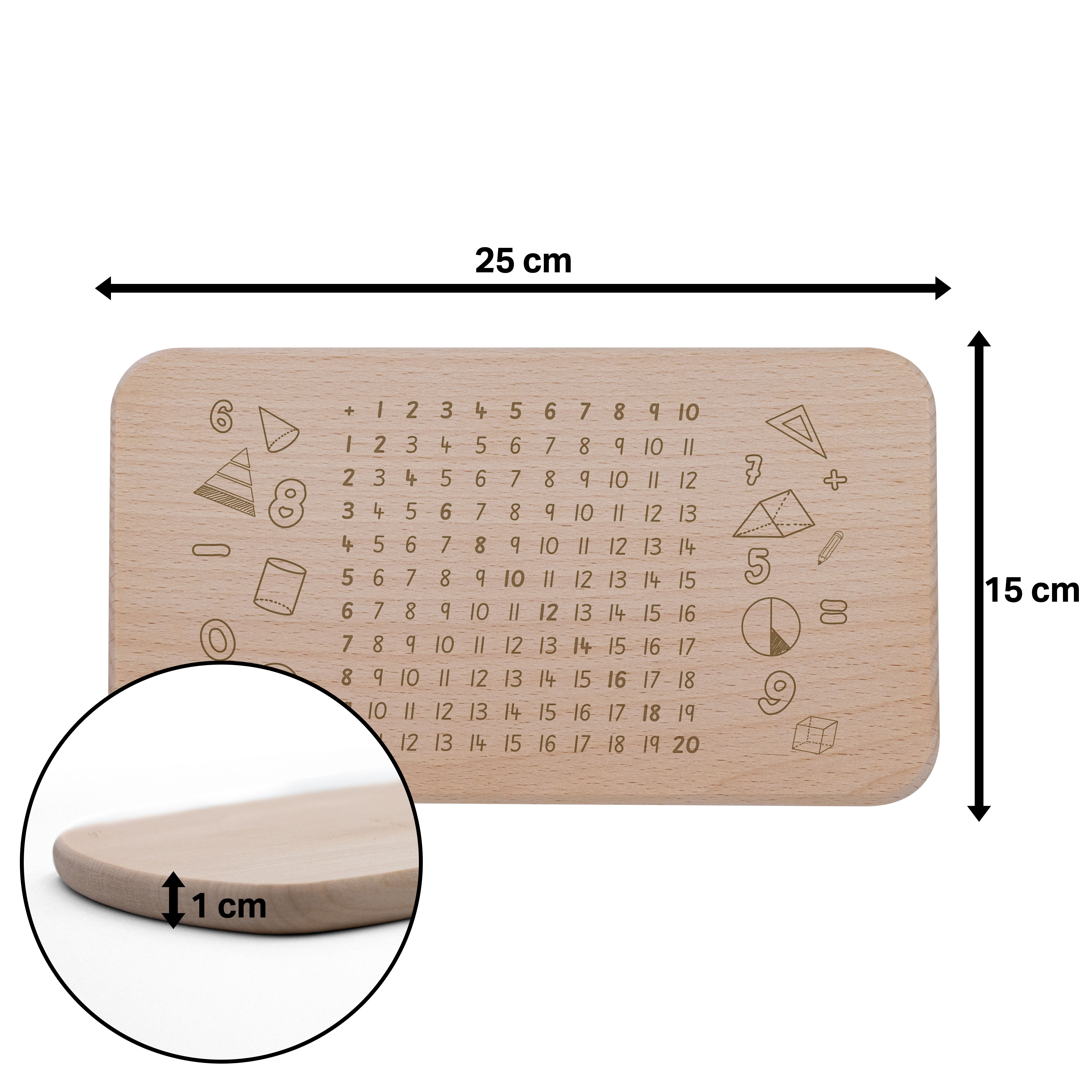 Produktbild 2 von Frühstücksbrettchen "1+1 für den Schulanfang"