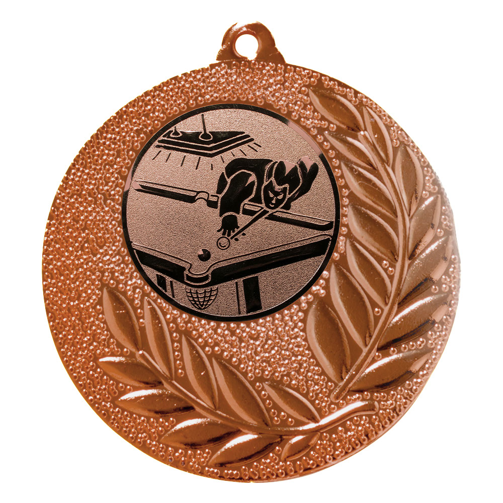 Produktbild von Billard-Medaille "Gladiolen" Ø 50 mm inkl. Kordel