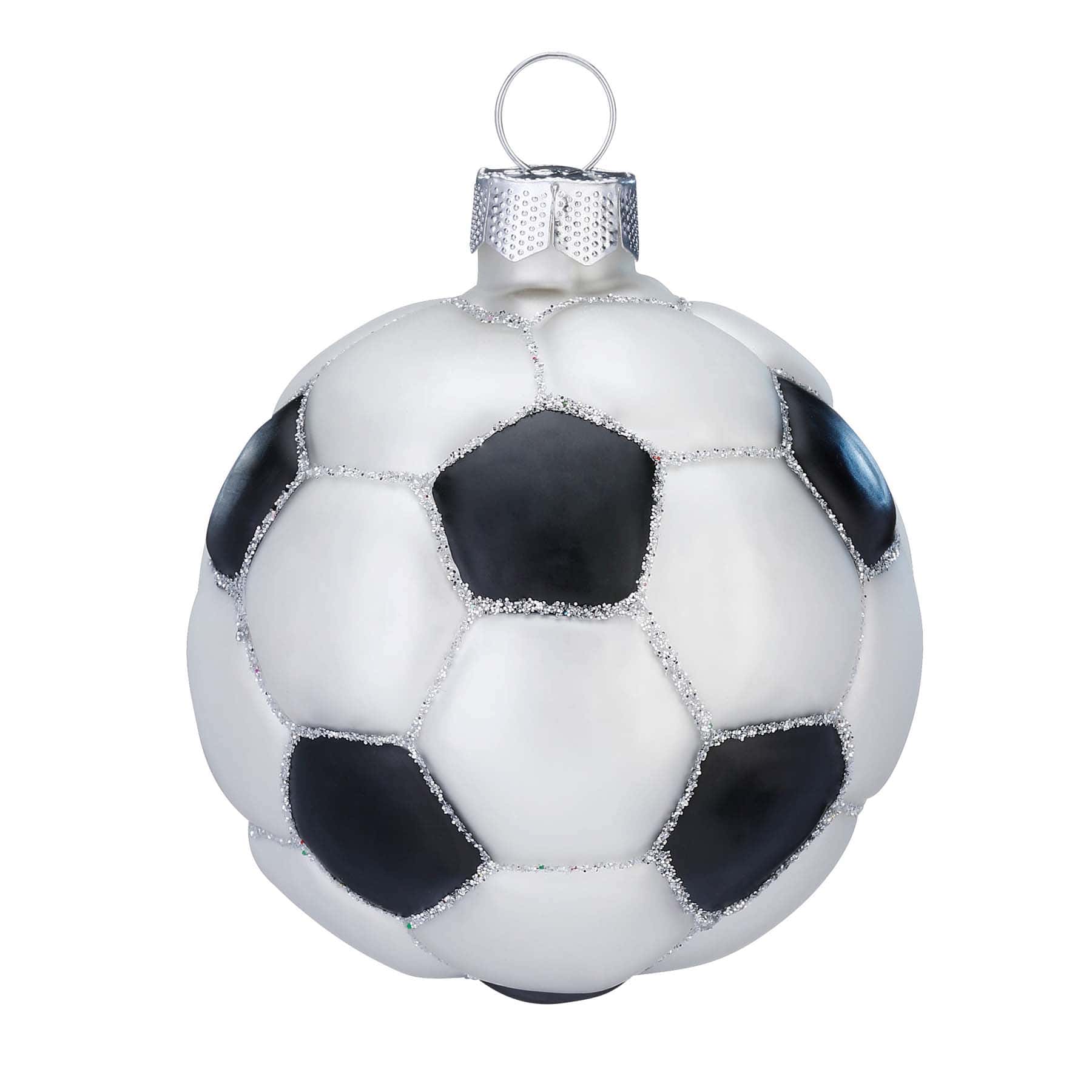 Produktbild von Weihnachtsbaumschmuck "Fußball" aus Glas