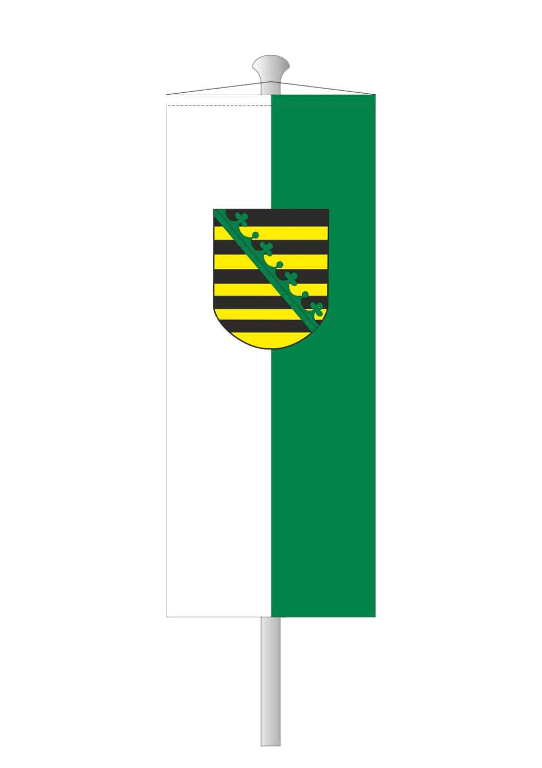 Sachsen-Bannerfahne mit Wappen