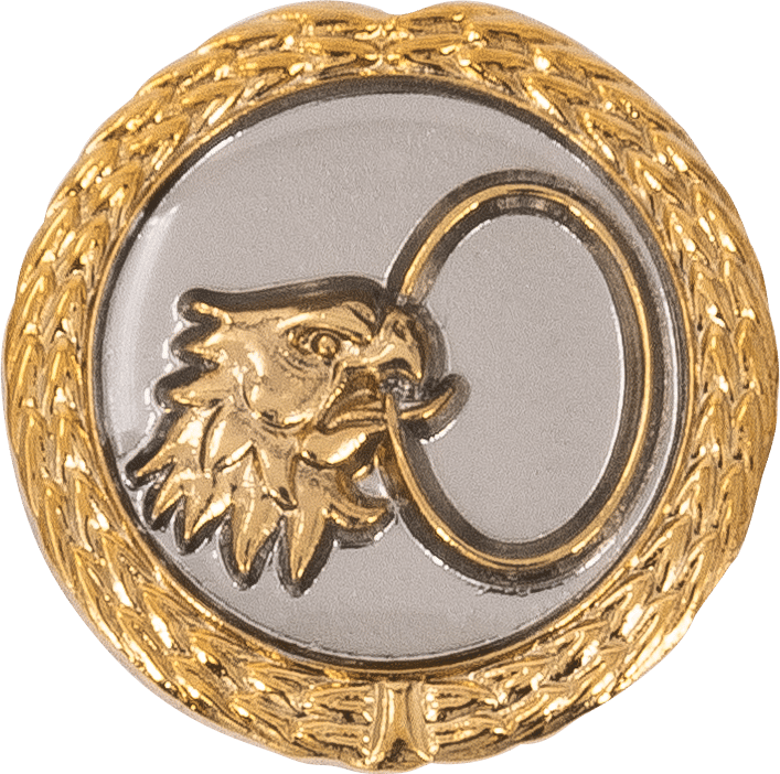 Auflage Adlerkopf mit Ring silber/gold