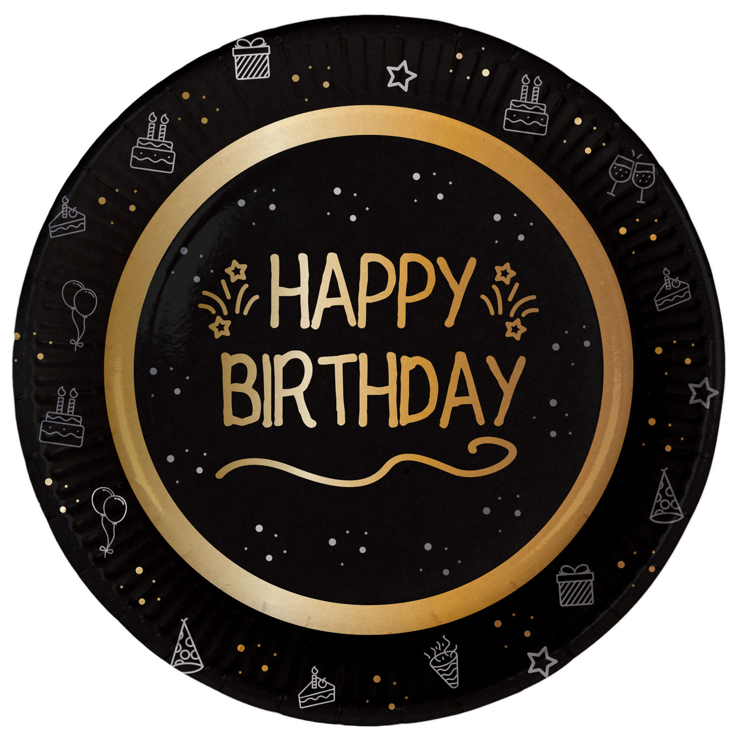 Produktbild von Pappteller – Happy Birthday – 23cm