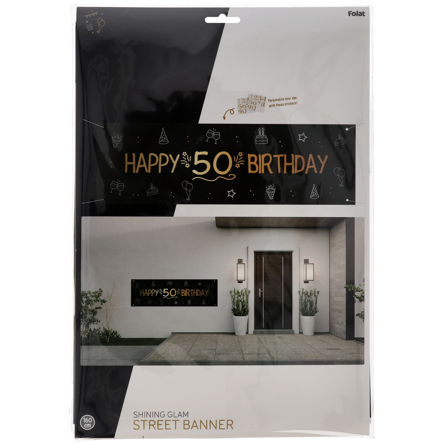 Produktbild 4 von Straßenbanner "Happy Birthday" – individuell mit Zahlenaufkleber