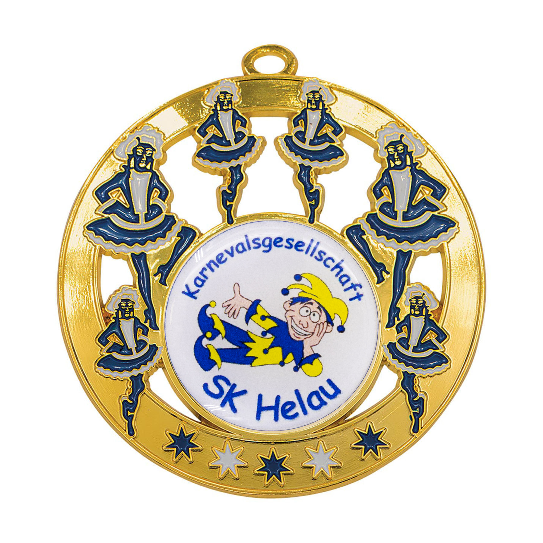 Produktbild von Karnevalsorden Tanzmariechen blau
