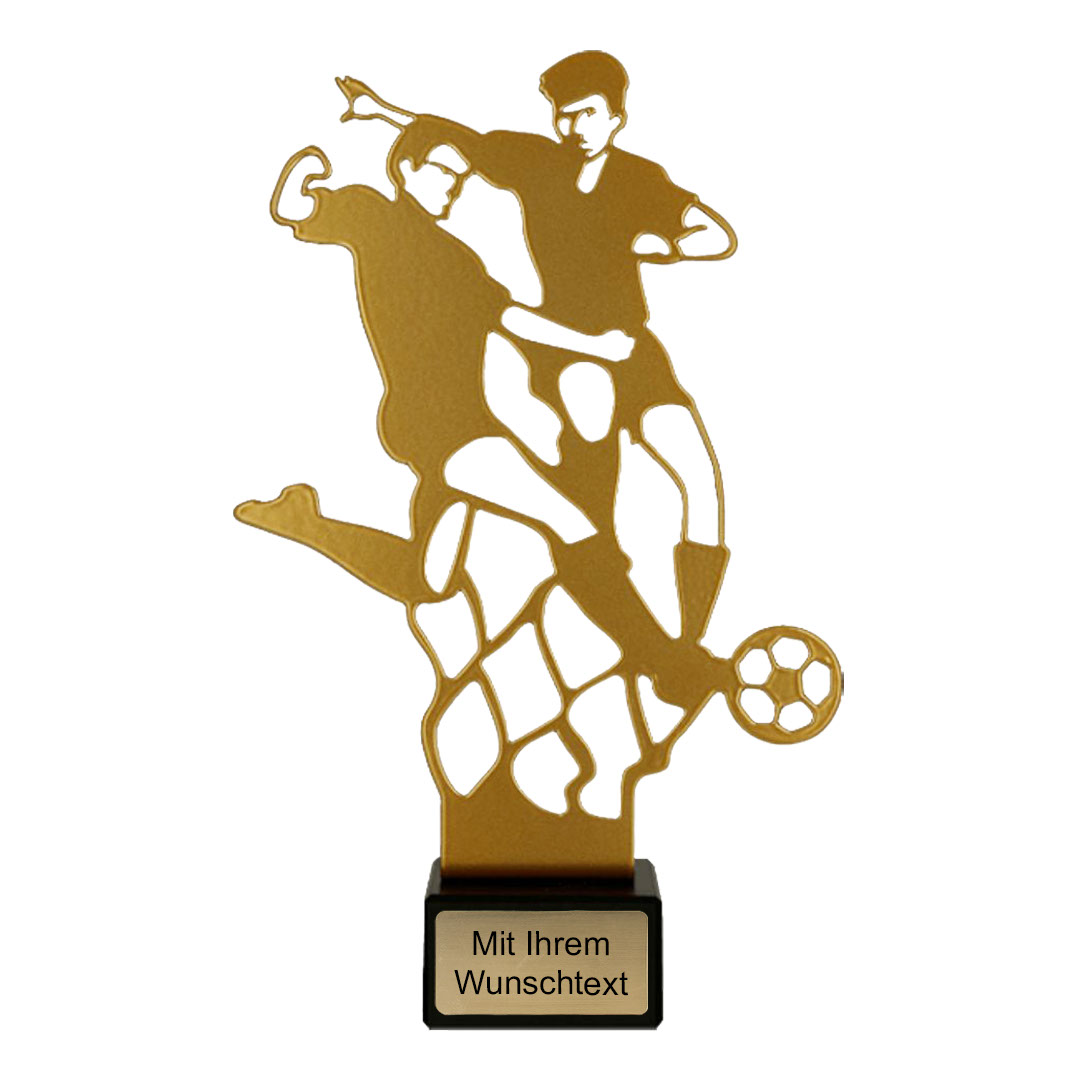 Produktbild von Metalltrophäe Fußball "Flammkohle"