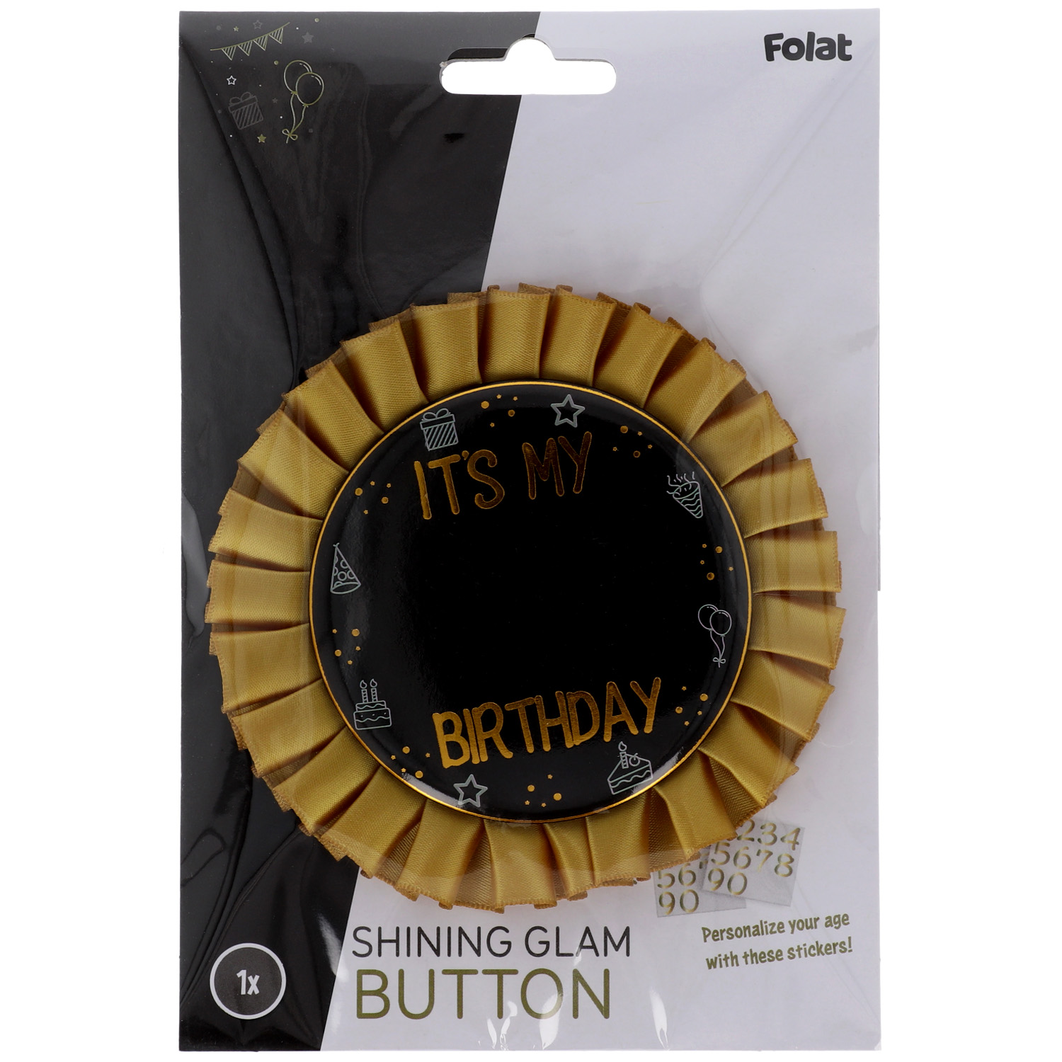 Produktbild 2 von Button - "IT'S MY xx BIRTHDAY“ - individuell mit Zahlenaufkleber
