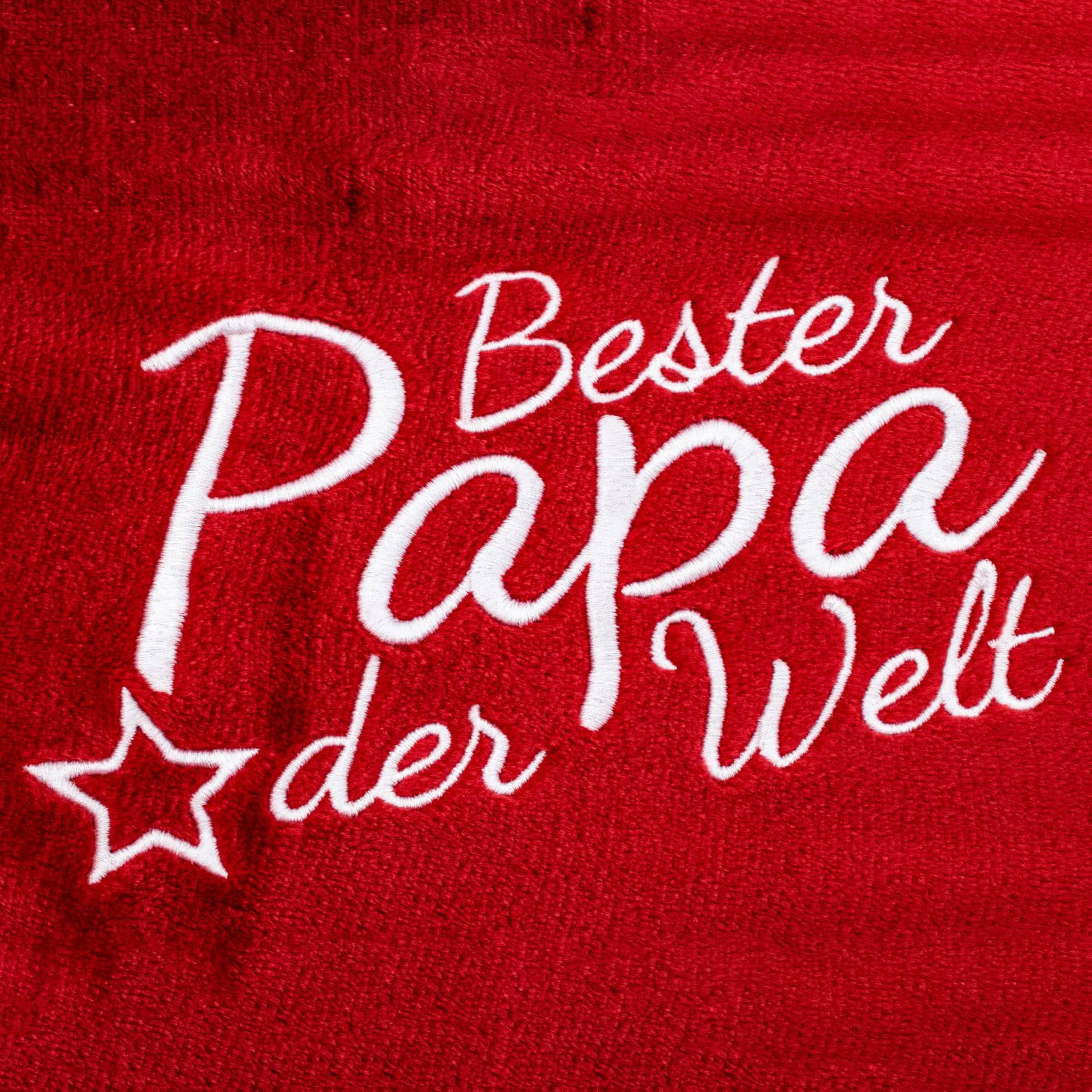 Kuscheldecke Bester Papa der Welt - Premium-Qualität - 150 cm x 200 cm