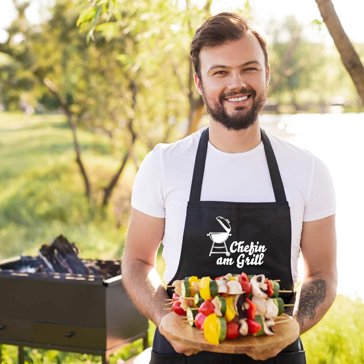 Produktbild 3 von Grillschürze Kochschürze "Chefin am Grill"