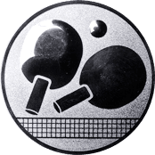 Emblem 25mm Tischtennisschläger, silber