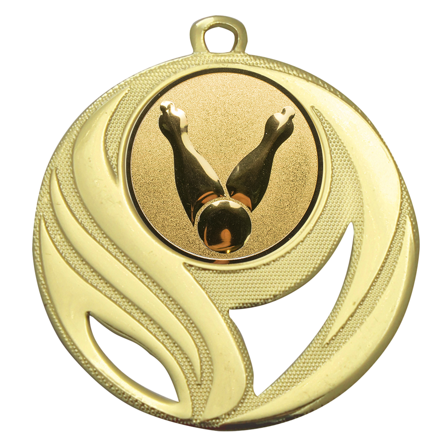 Produktbild von Bowling-Medaille "Araujia" Ø 50 mm inkl. Kordel