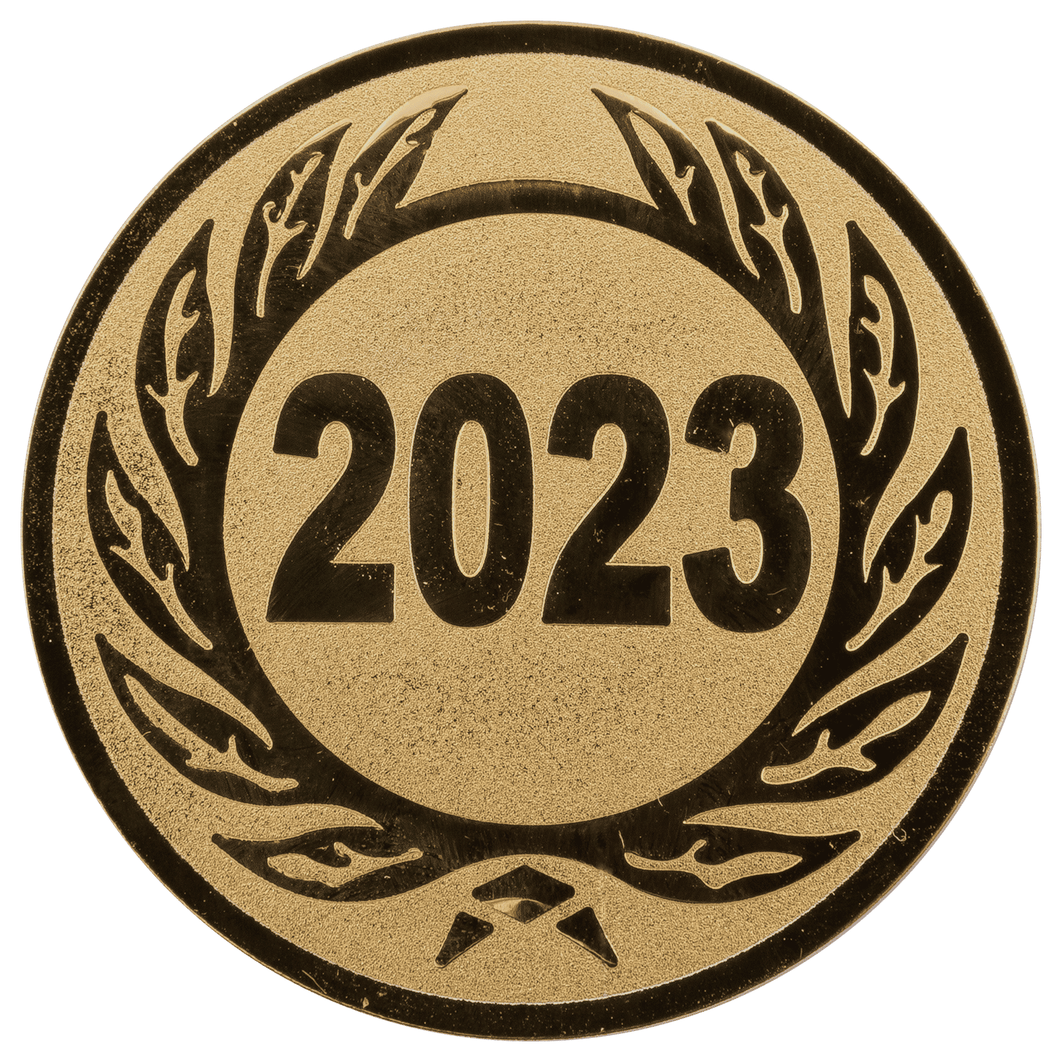 Emblem 25mm Jahreszahl 2023, gold