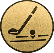 Emblem 25mm Golfschläger, gold