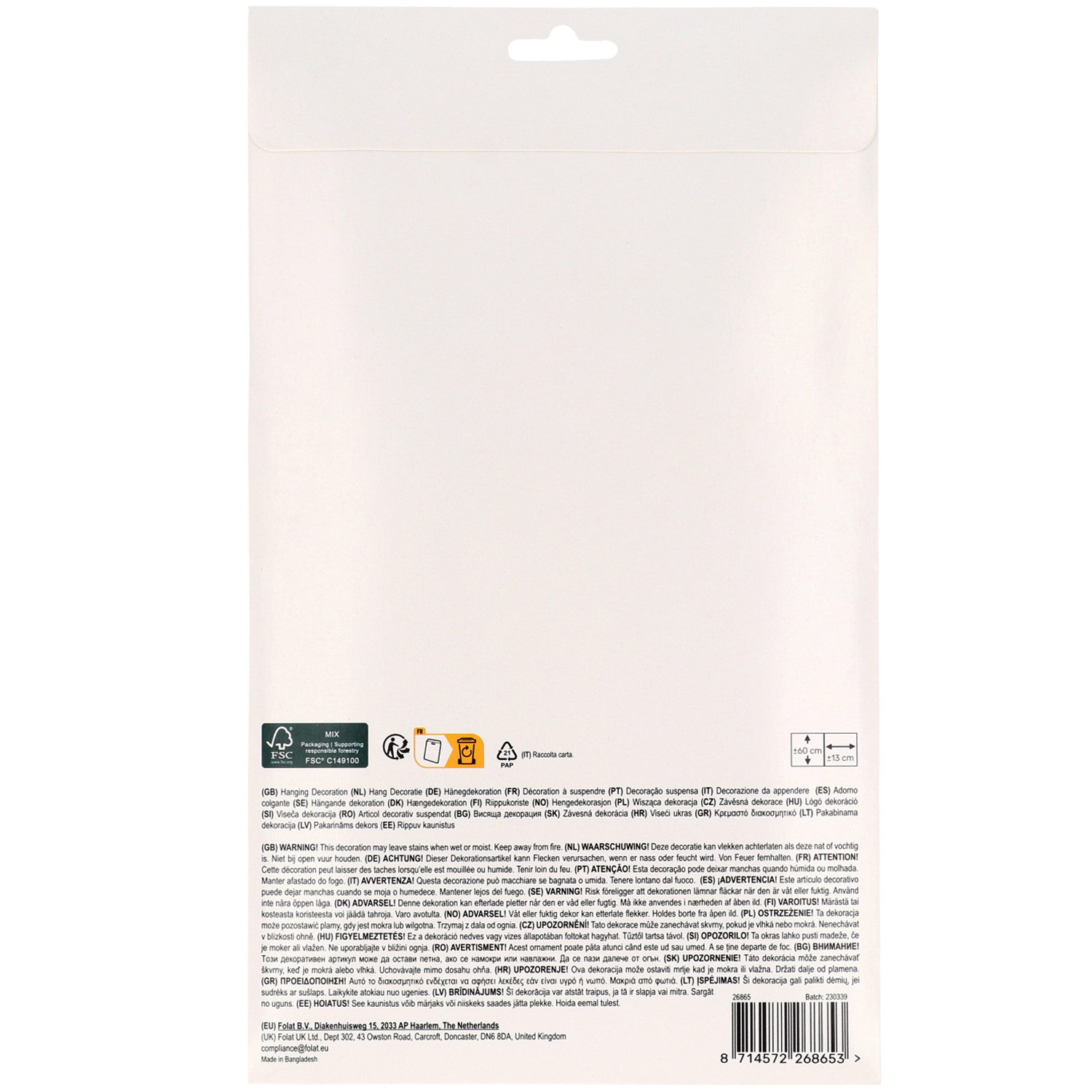 Produktbild 7 von Hängdekoration - Happy Birthday - 6 Stück