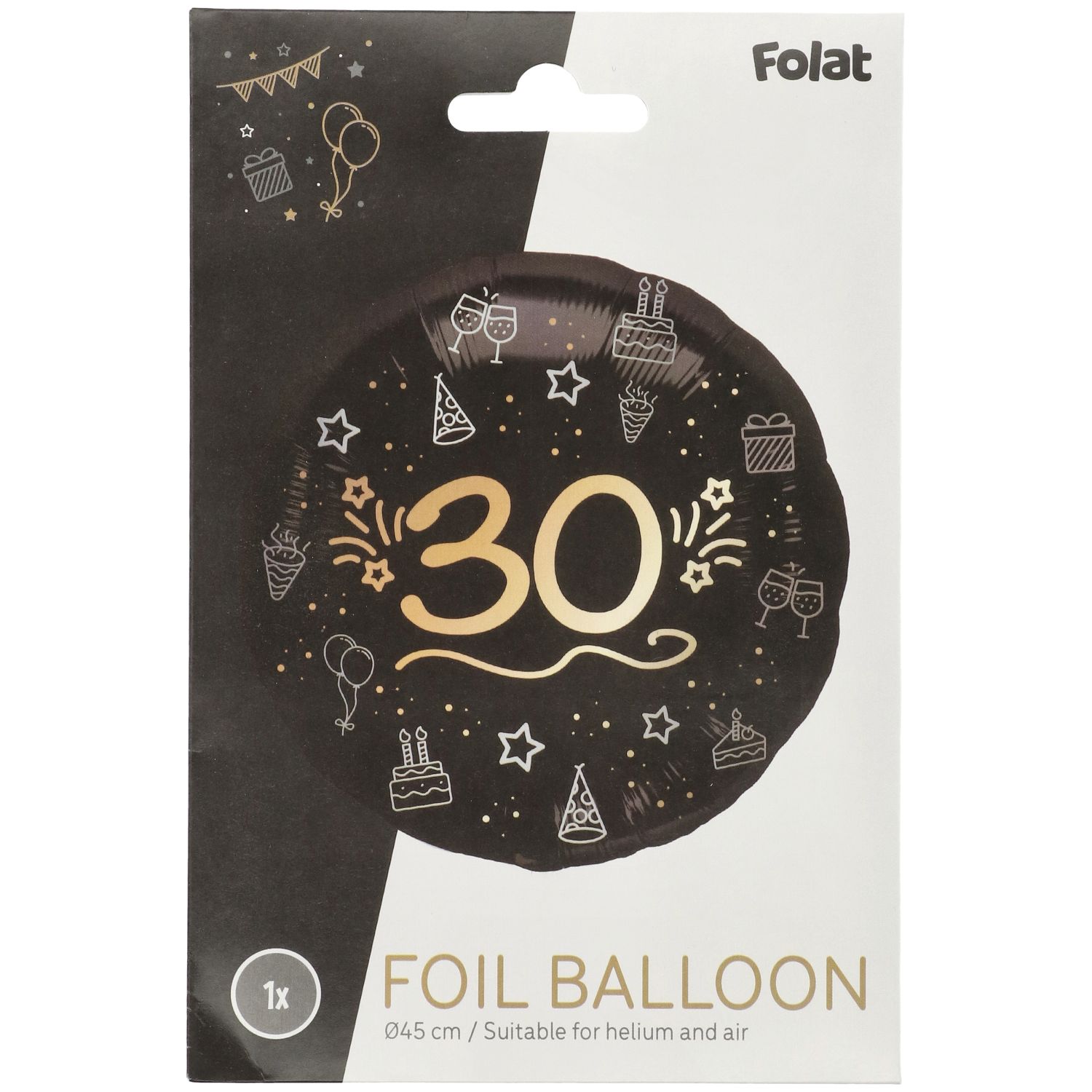 Produktbild 4 von Folienballon 30. Geburtstag - 45cm