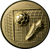 Emblem 25mm Tor, Fußball, Schuh, 3D, gold