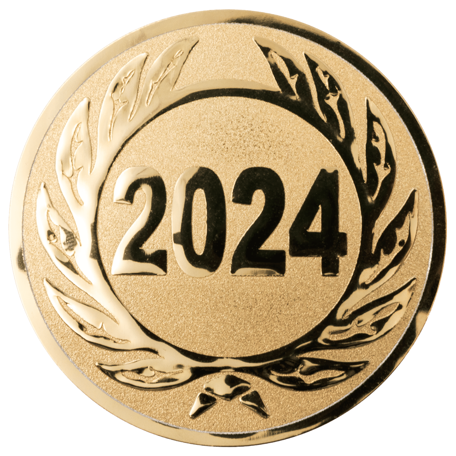 Emblem 50mm Jahreszahl 2024, gold