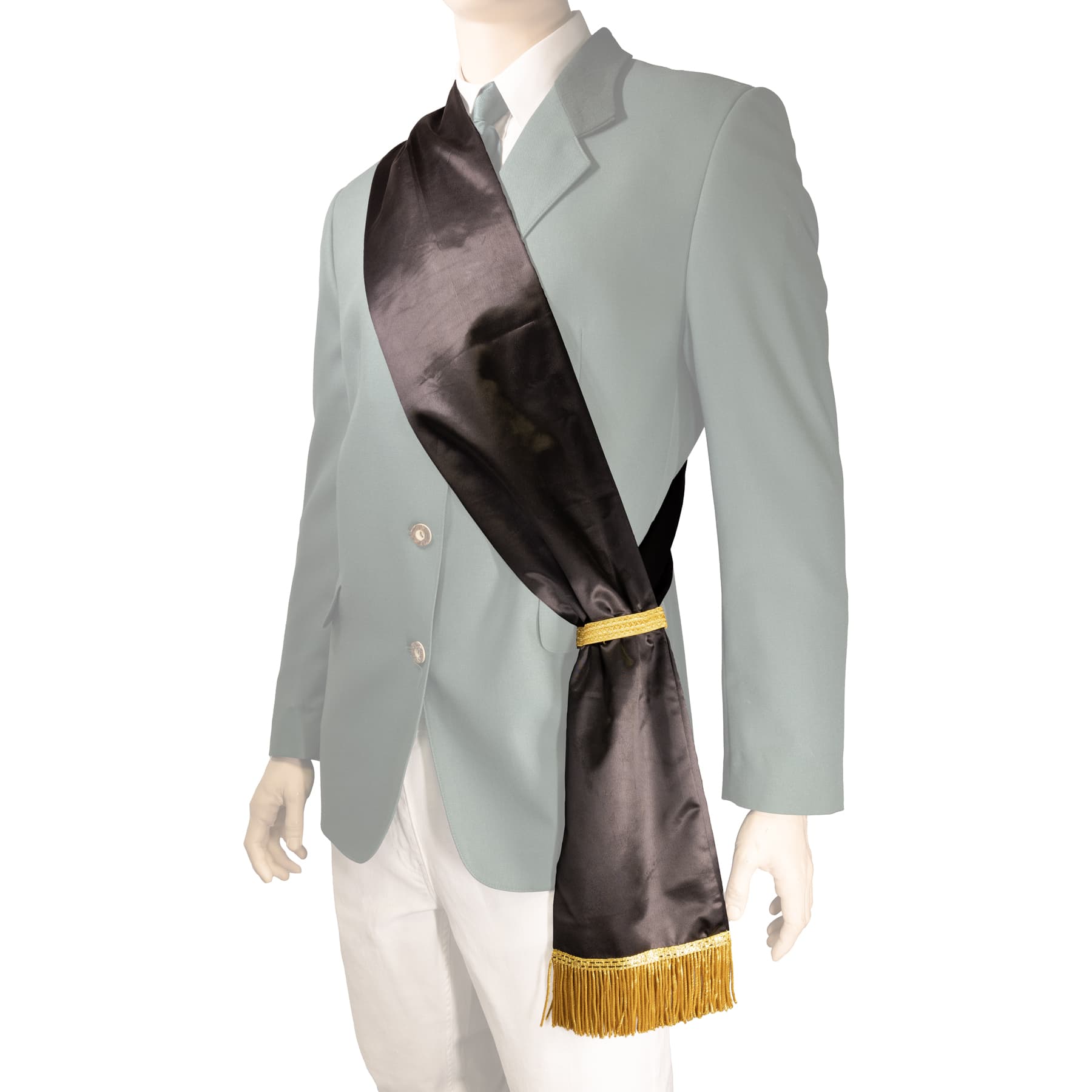 Schärpe aus schwarzer Seide