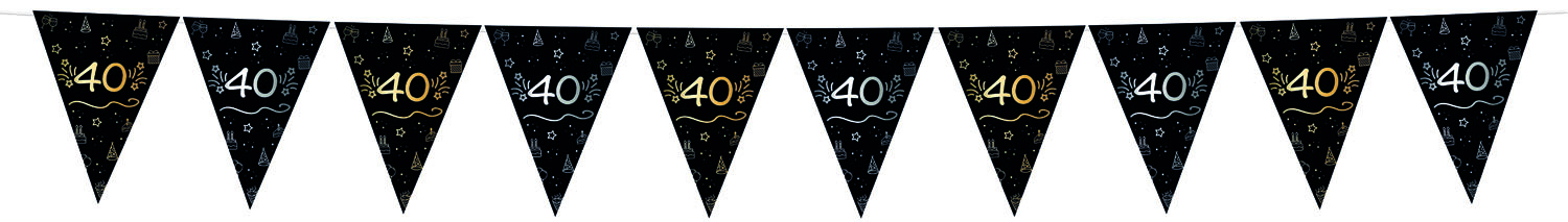 Produktbild von Wimpelkette – 40. Geburtstag – 4 Meter