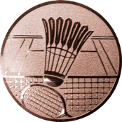 Emblem 25mm Federball m. Netz, bronze