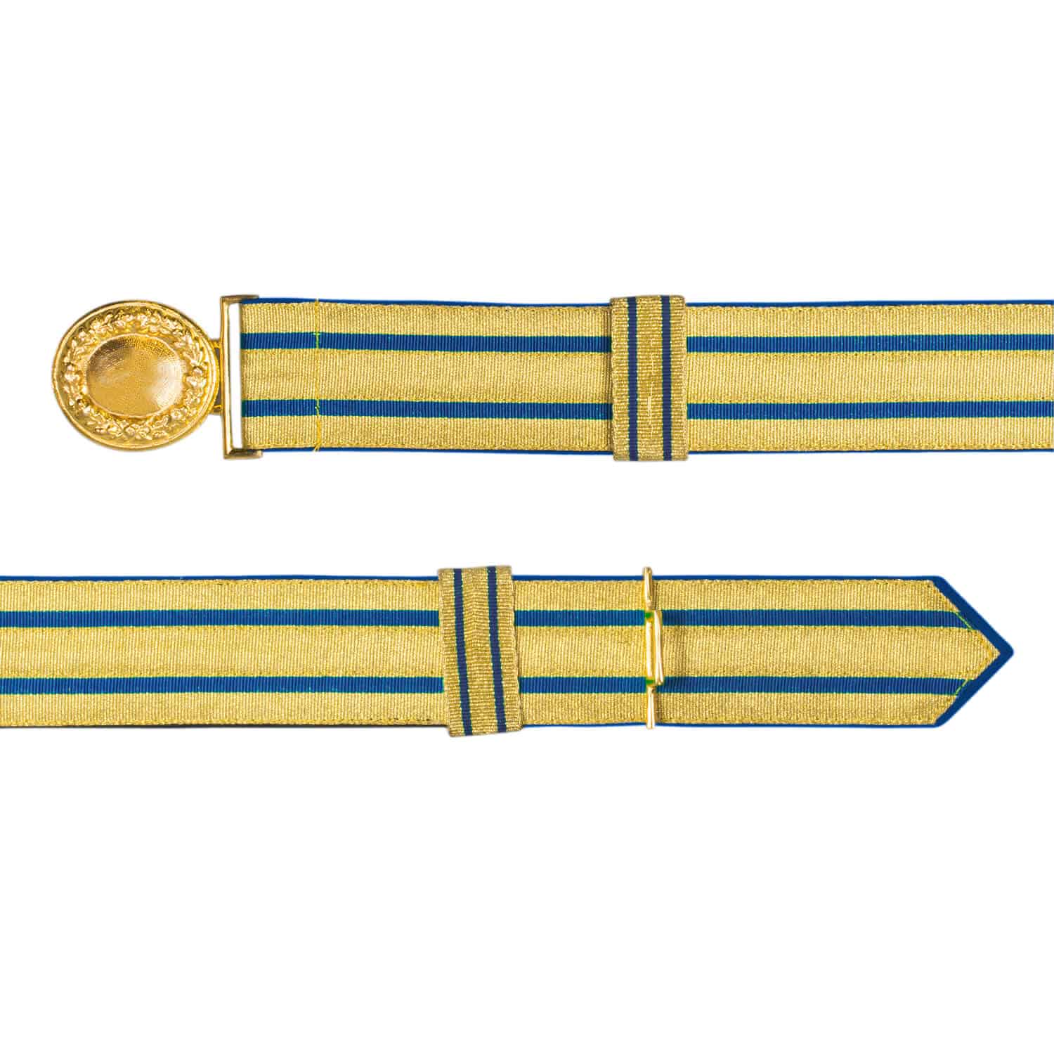 Produktbild 3 von Feldbinde gold mit blauen Streifen (blau National)