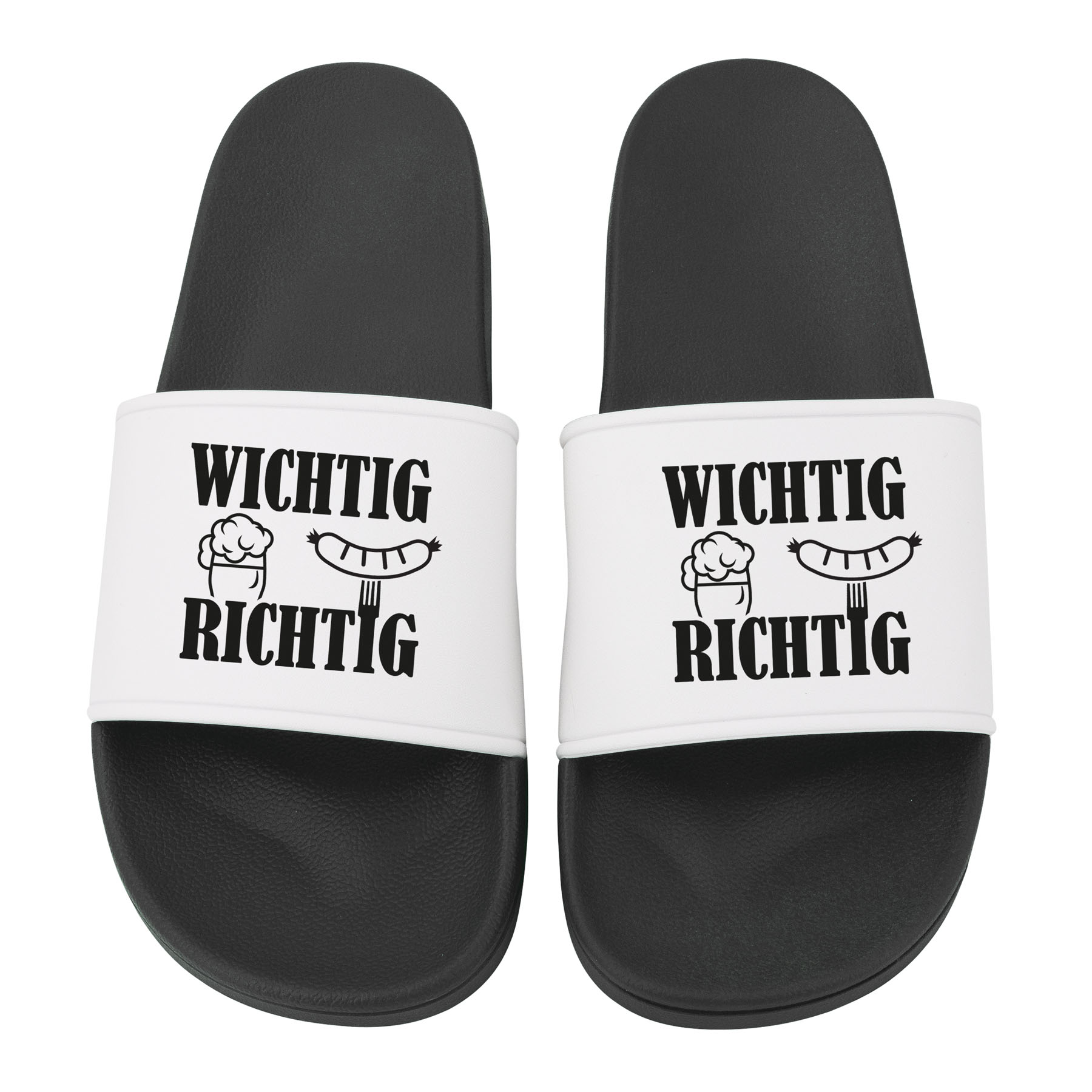 Produktbild 2 von Badelatschen und Weizenglas "Wichtig Richtig"