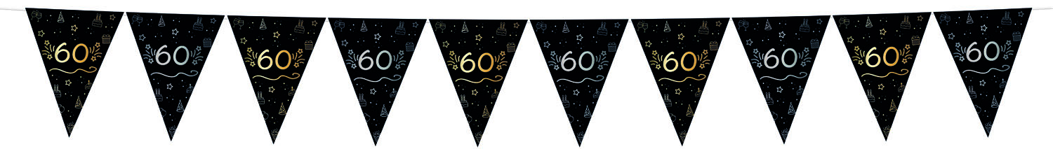 Produktbild von Wimpelkette – 60. Geburtstag – 4 Meter