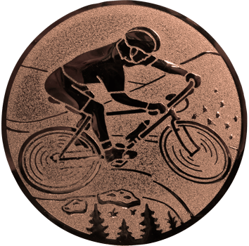 Emblem 25mm Mountainbike, bronze