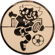 Emblem 25mm Fußballer, gold
