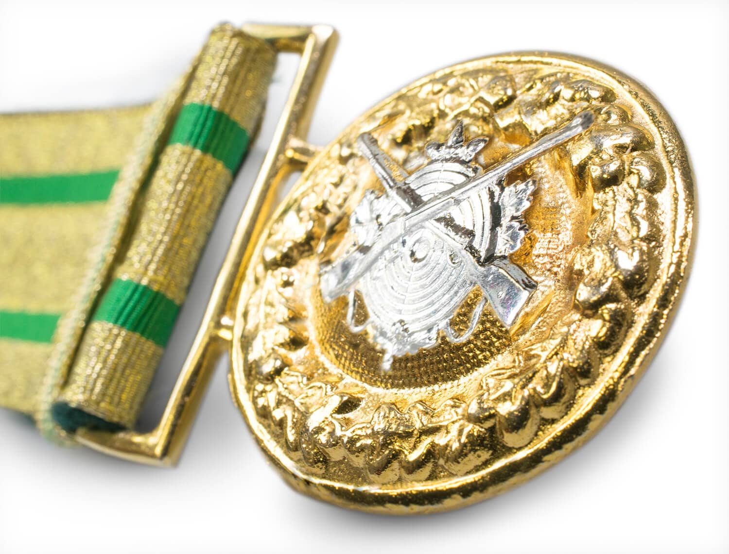 Produktbild 6 von Feldbinde gold mit grünen Streifen (grün National)