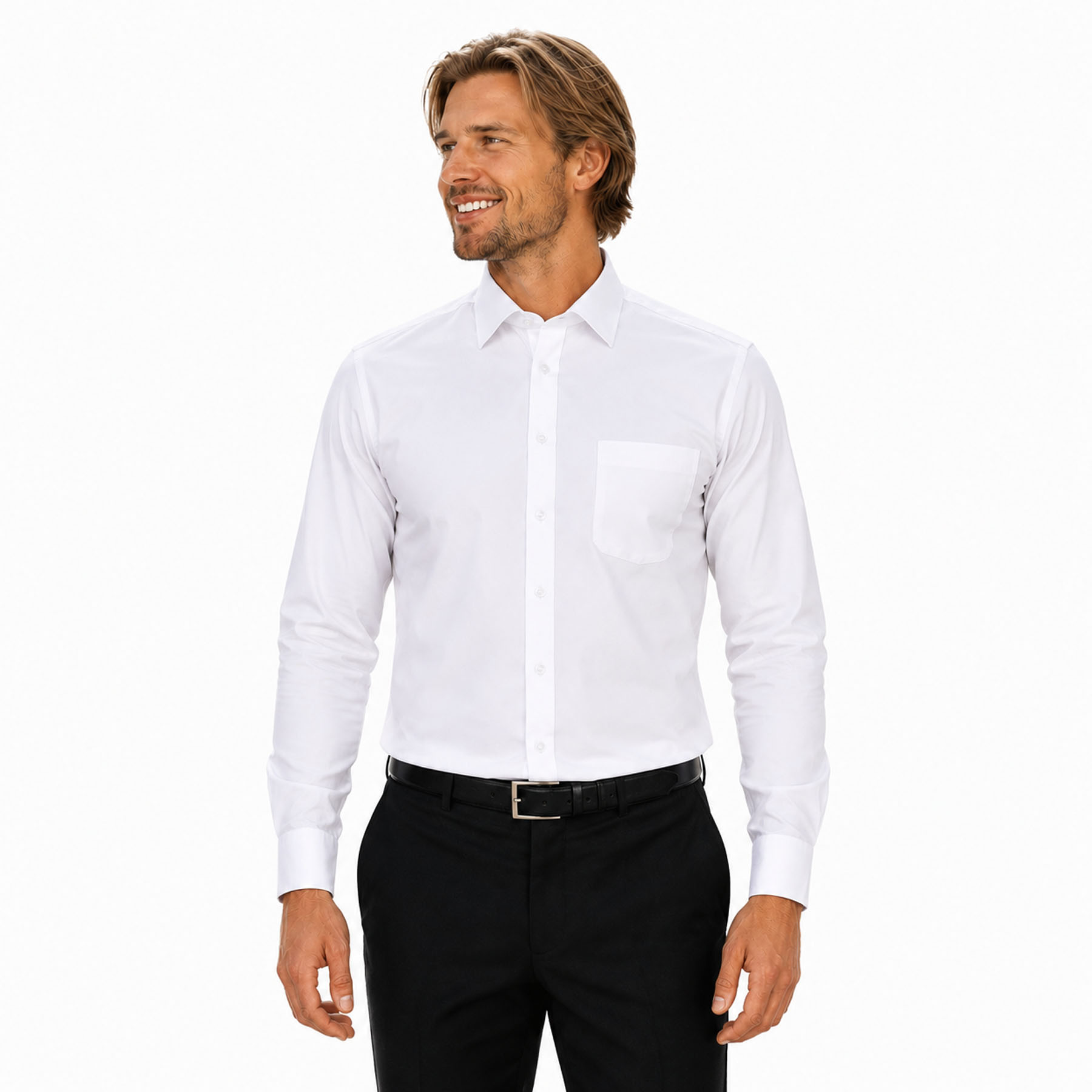 Produktbild von Marvelis Modern Fit Hemd Langarm weiß