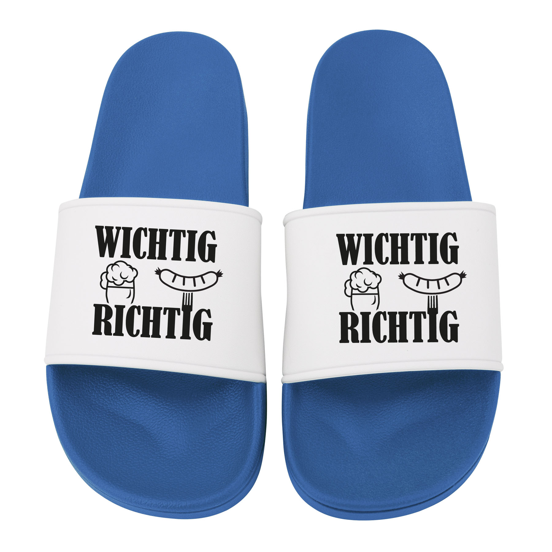 Produktbild 2 von Badelatschen und Weizenglas "Wichtig Richtig"