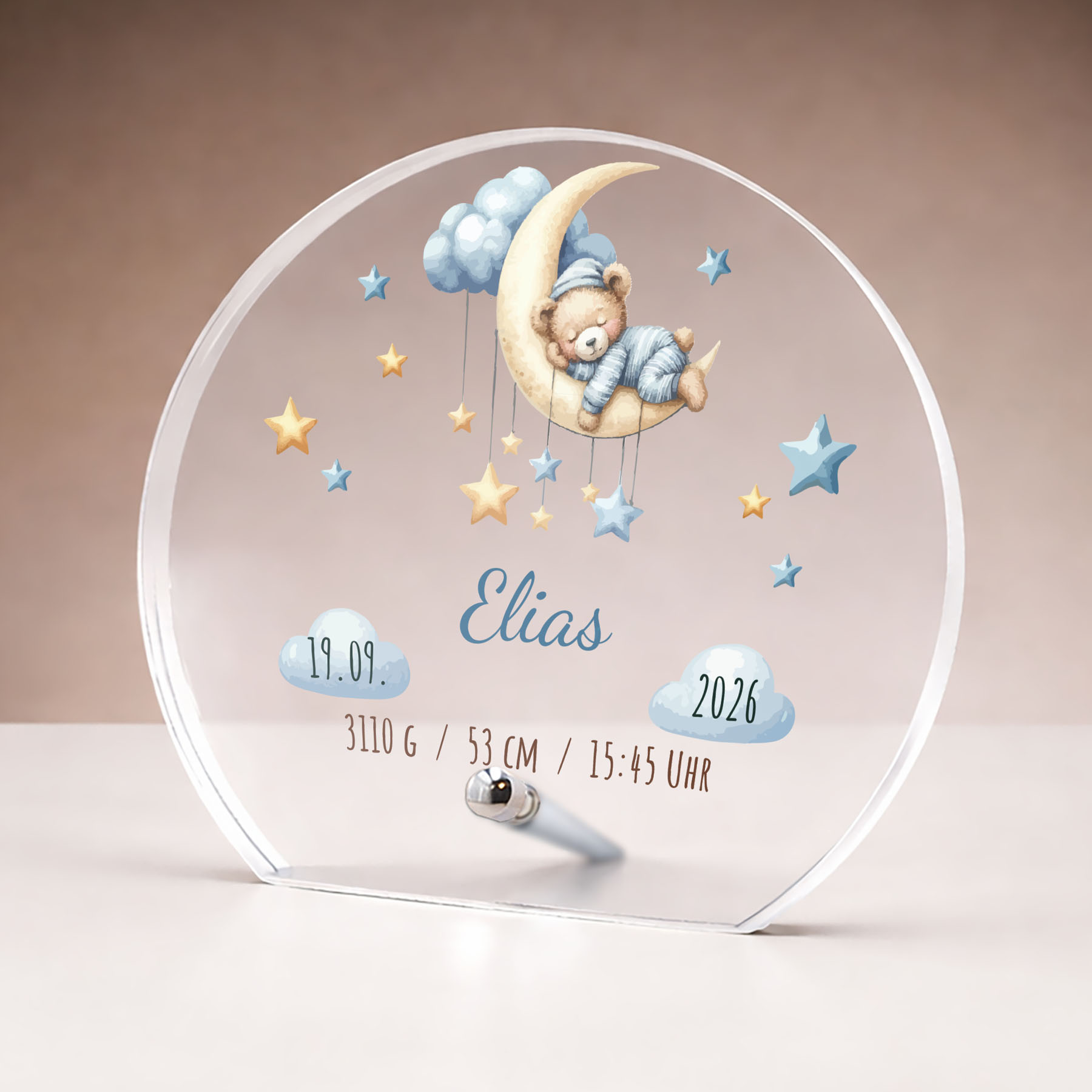 Produktbild von Glastrophäe „Unser kleiner Mondbär“