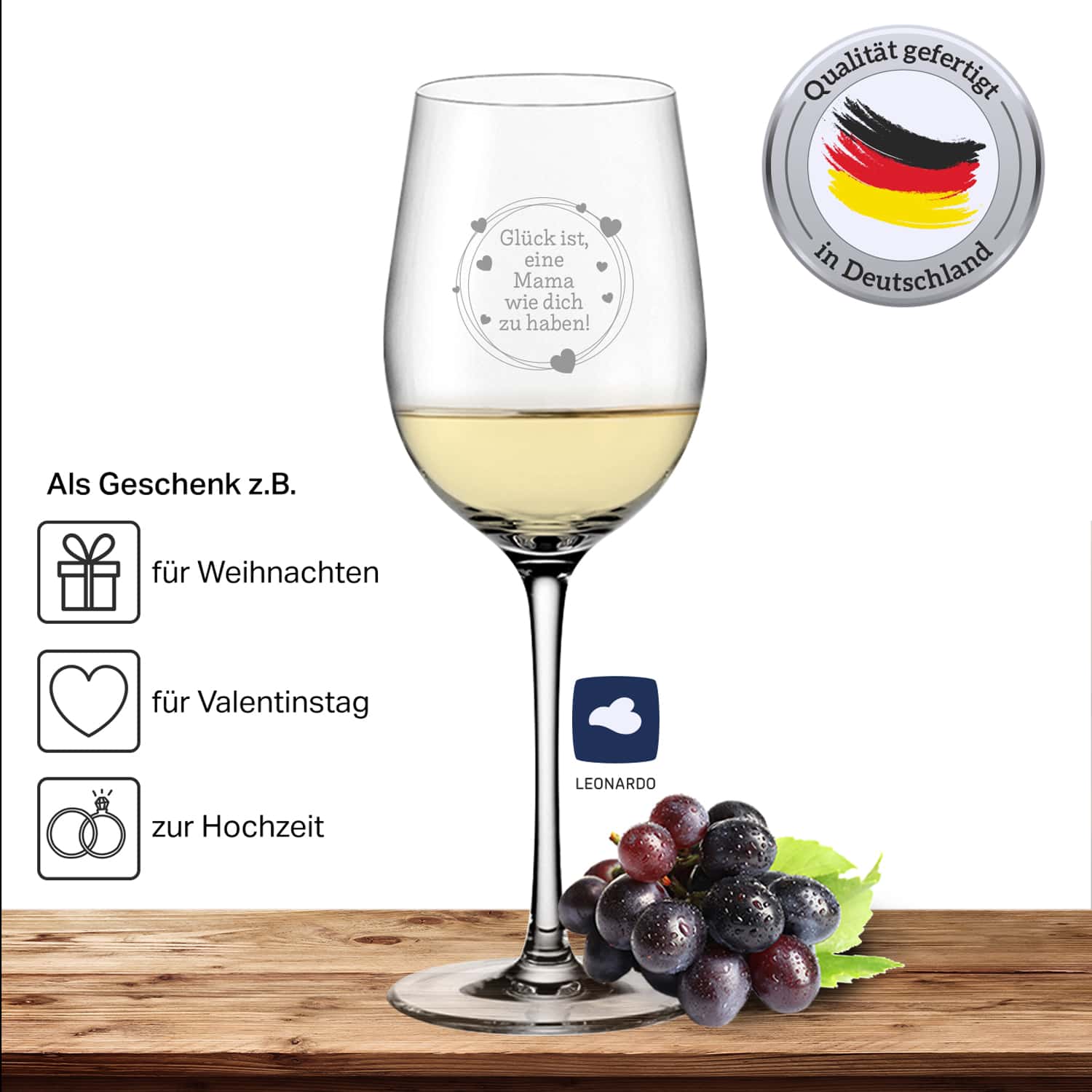 Produktbild 3 von Leonardo Weißweinglas 300ml Ciao+ "Glück Mama"