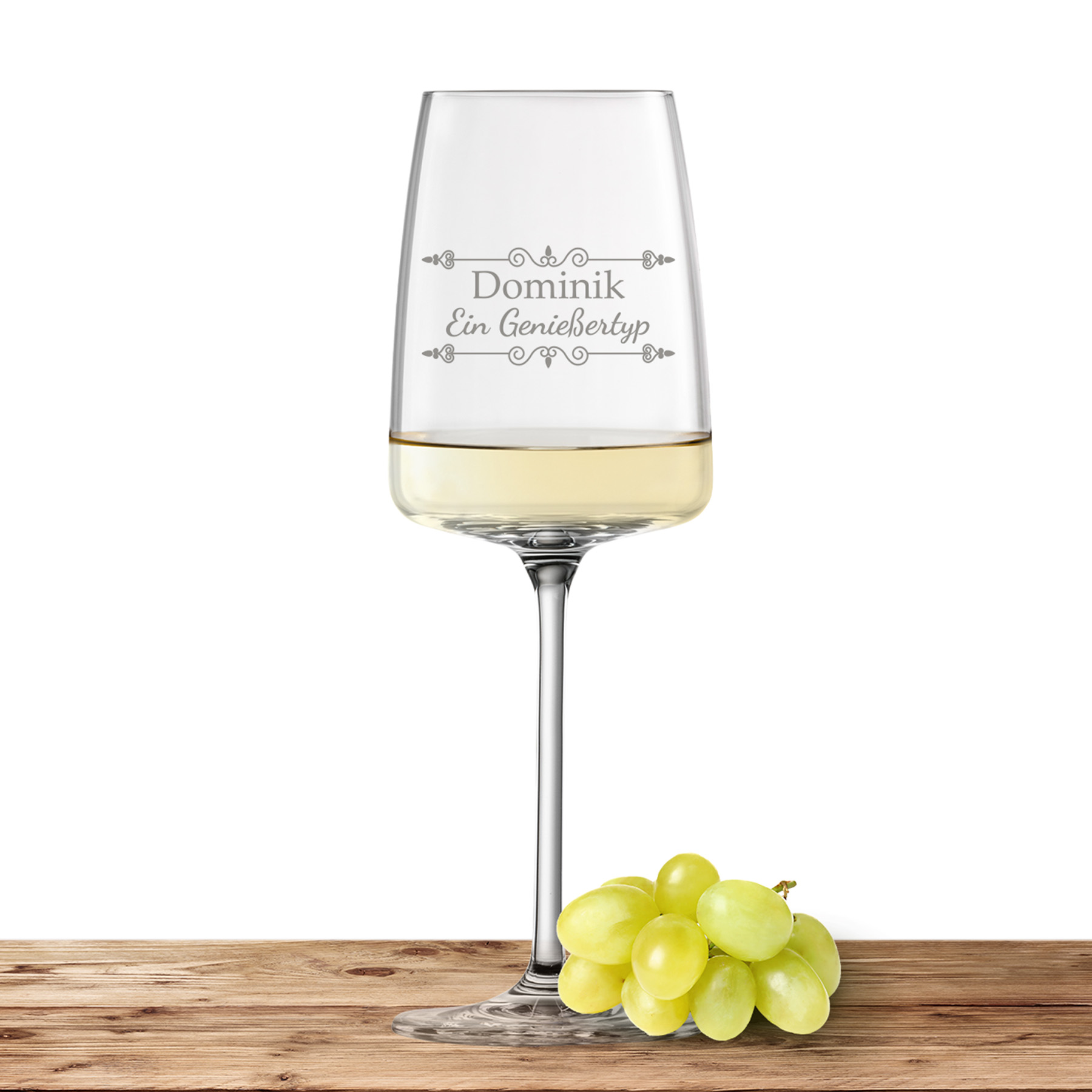 Produktbild von Weinglas Zwiesel Glas Weißweinglas VIVID SENSES 363ml "Verzierung 01" mit Name oder Wunschtext