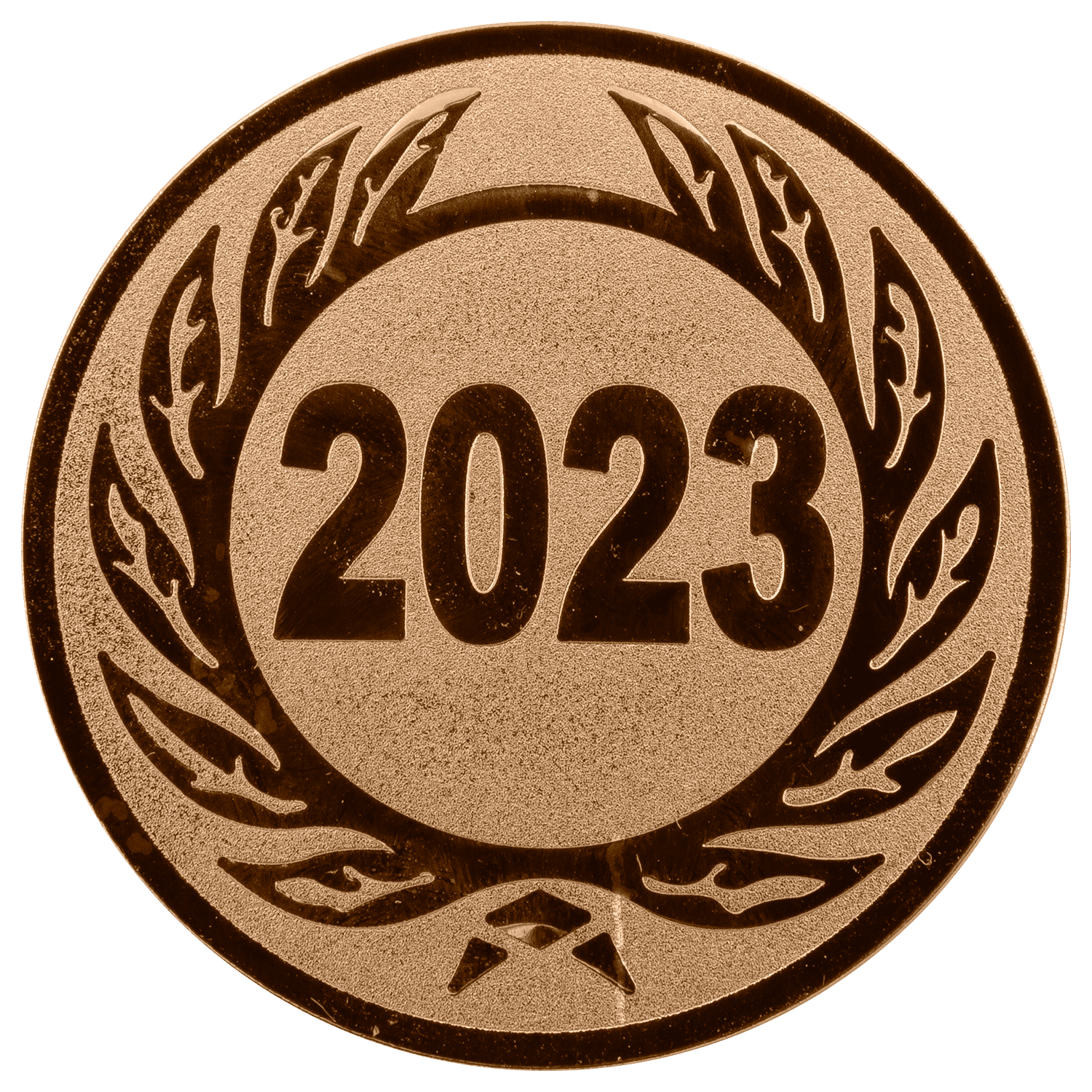 Emblem 25mm Jahreszahl 2023, bronze