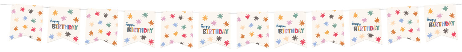 Produktbild von Wimpelkette - Happy Birthday - 6 Meter