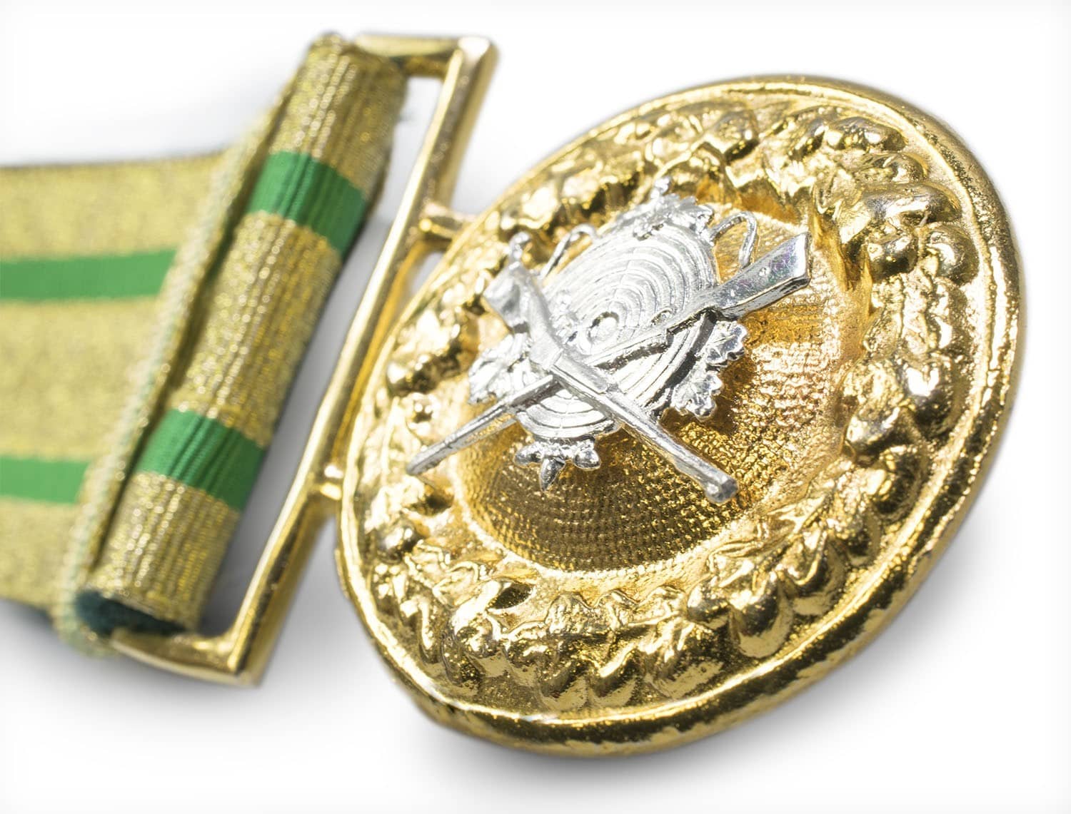 Produktbild 5 von Feldbinde gold mit grünen Streifen (grün National)