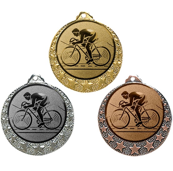 Radsport Medaille "Brixia" Ø 32mm mit Wunschemblem und Band